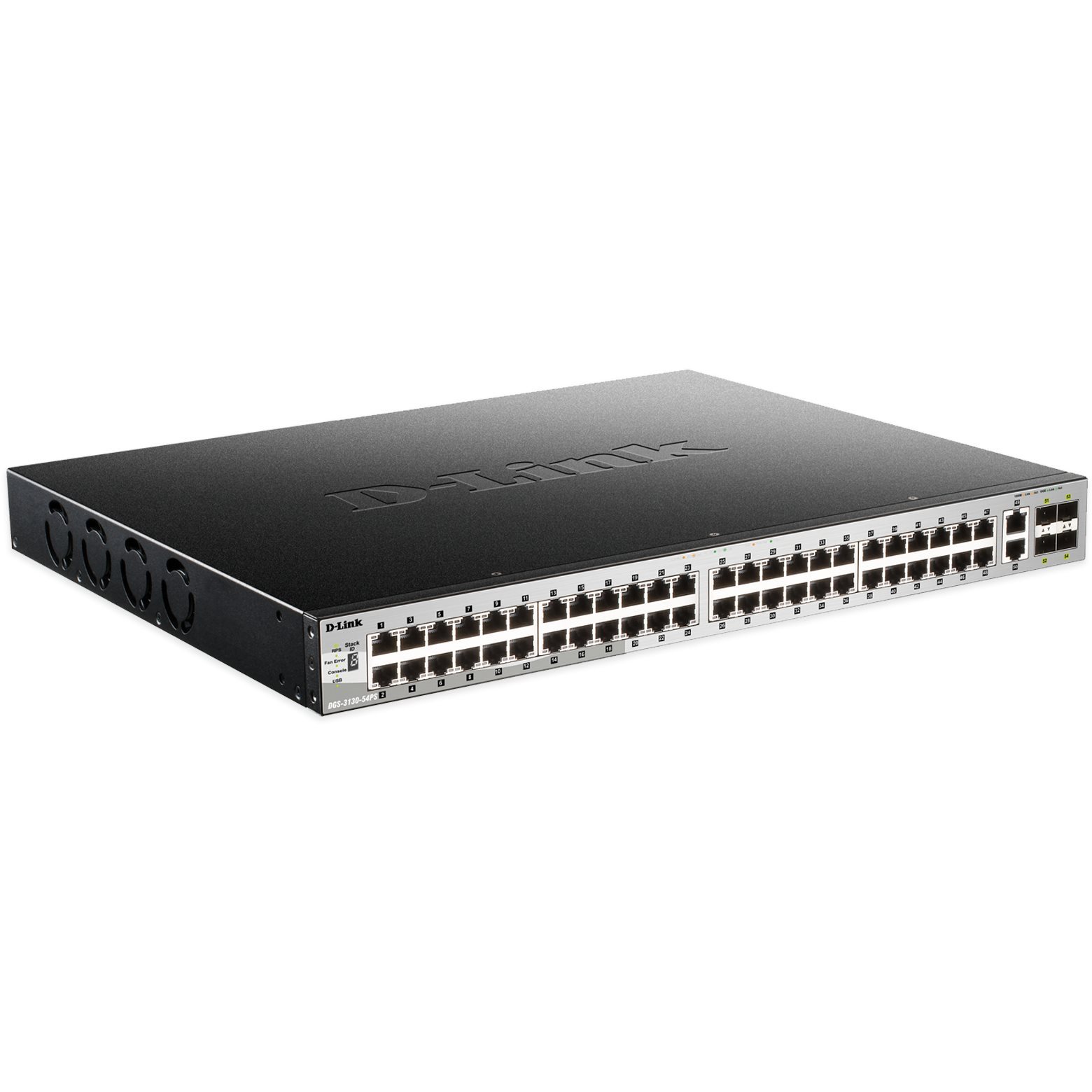   Switch   xStack 48 Giga PoE at (370W) + 2 10GB & 4 SFP+ DGS-3130-54PS/E