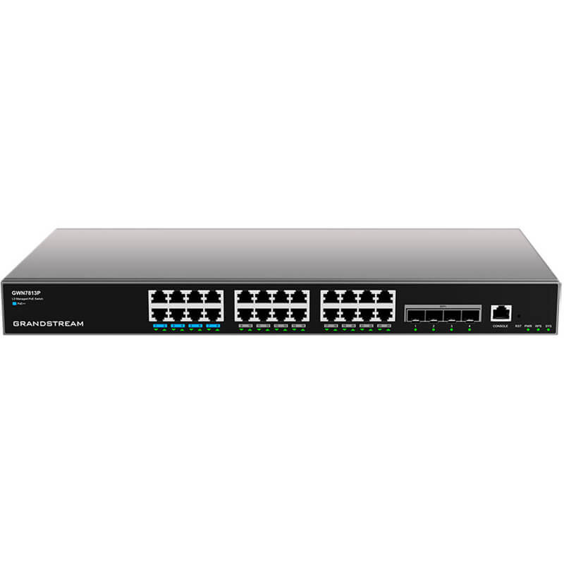   Switch   Switch L3 24 Giga PoE af/at 4x SFP+ opt alim red. GWN7813P